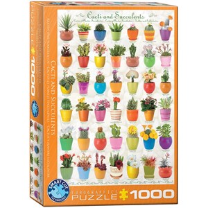 Eurographics (6000-0654) - "Kaktus & Sukkulenter" - 1000 brikker puslespil