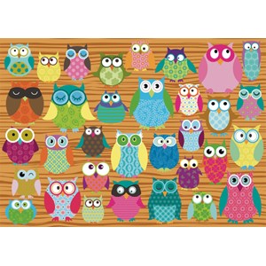 Schmidt Spiele (58196) - "Owl Collage" - 500 brikker puslespil