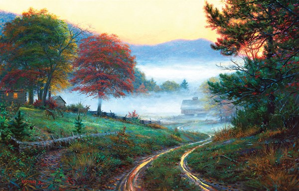 SunsOut (53053) - Mark Keathley: "Morning at Cades Cove" - 300 brikker puslespil