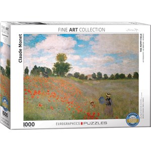 Eurographics (6000-0826) - Claude Monet: "Valmue Engen" - 1000 brikker puslespil