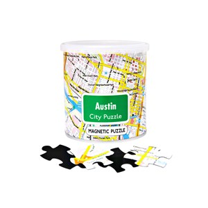 Geo Toys (GEO 244) - "City Magnetic Puzzle Austin" - 100 brikker puslespil