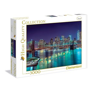 Clementoni (33544) - "New York in the Night" - 3000 brikker puslespil