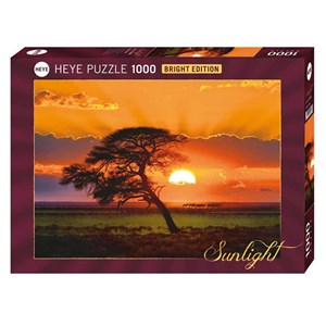 Heye (29689) - "Træet i solnedgangen" - 1000 brikker puslespil