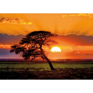 Heye (29689) - "Træet i solnedgangen" - 1000 brikker puslespil