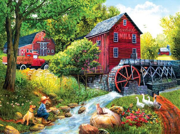SunsOut (28751) - Tom Wood: "Playing Hookey at the Mill" - 1000 brikker puslespil