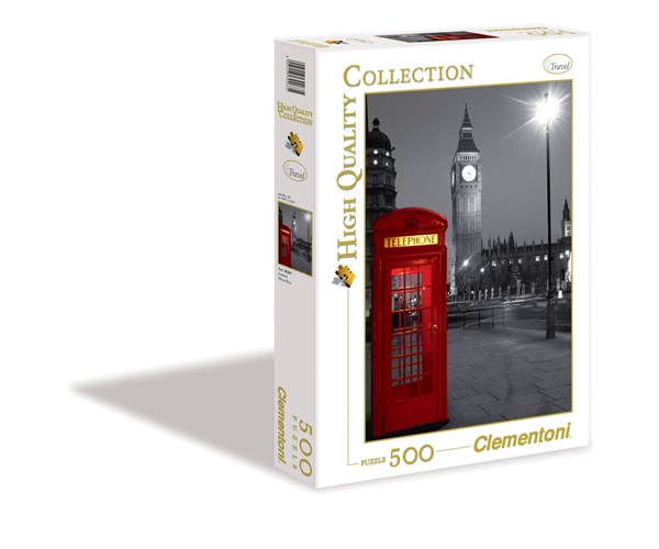 Clementoni (30263) - "London Phone Box" - 500 brikker puslespil