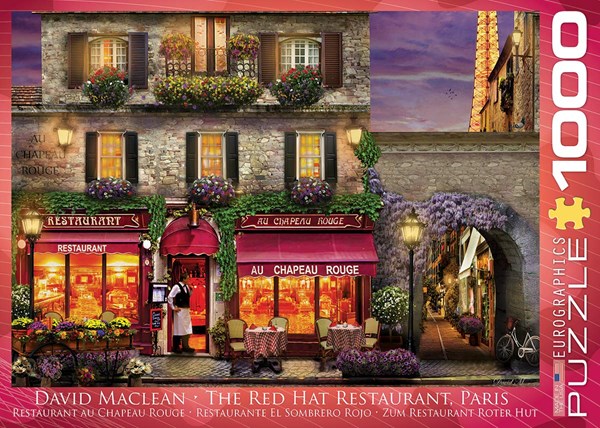 Eurographics (6000-0963) - David McLean: "Restaurant I Paris, Den Røde Hat" - 1000 brikker puslespil