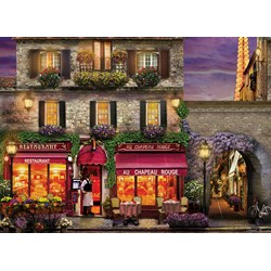 Eurographics (6000-0963) - David McLean: "Restaurant I Paris, Den Røde Hat" - 1000 brikker puslespil