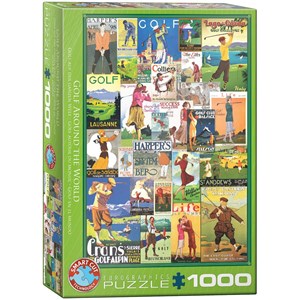 Eurographics (6000-0933) - "Golf Verden Over" - 1000 brikker puslespil