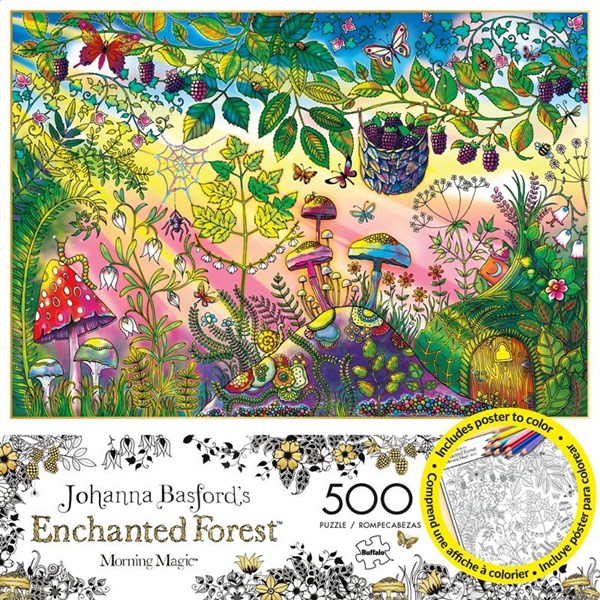 Buffalo Games (3846) - Johanna Basford: "Morning Magic (Enchanted Forest)" - 500 brikker puslespil
