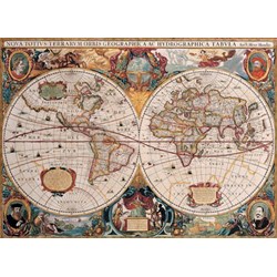 Eurographics (6000-1997) - "Antique World Map" - 1000 brikker puslespil