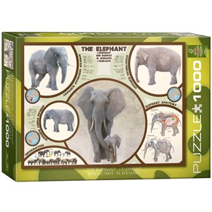 Eurographics (6000-0241) - "The Elephant" - 1000 brikker puslespil