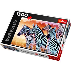 Trefl (261295) - "Zebras" - 1500 brikker puslespil