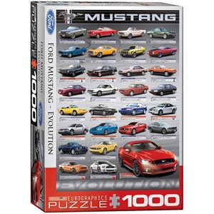 Eurographics (6000-0698) - "Ford Mustang Evolution" - 1000 brikker puslespil