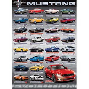 Eurographics (6000-0698) - "Ford Mustang Evolution" - 1000 brikker puslespil