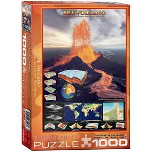 Eurographics (6000-2998) - "The Volcano" - 1000 brikker puslespil