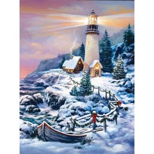 SunsOut (49152) - "Christmas Lighthouse" - 1000 brikker puslespil
