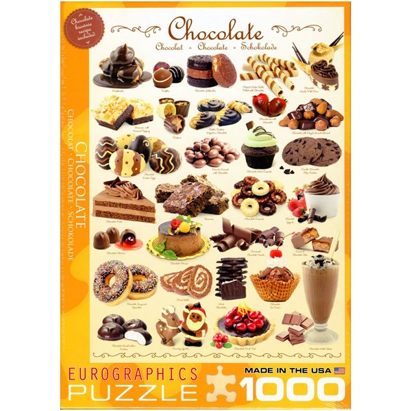 Eurographics (6000-0411) - "Chokolade" - 1000 brikker puslespil