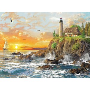 Trefl (33044) - "Sunset By The Rocky Coast" - 3000 brikker puslespil