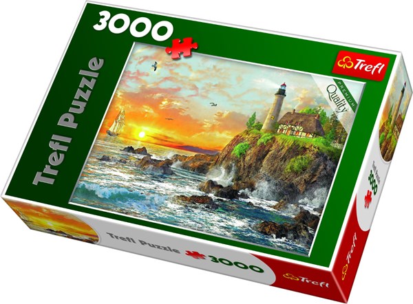 Trefl (33044) - "Sunset By The Rocky Coast" - 3000 brikker puslespil