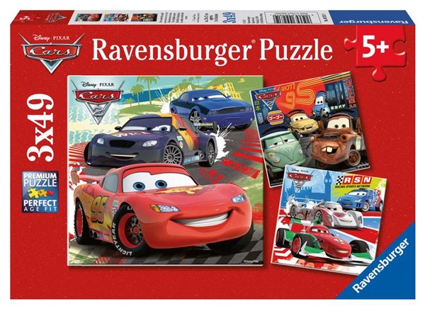 Ravensburger (09281) - "Cars 2: Worldwide Racing Fun" - 49 brikker puslespil