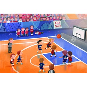 Eurographics (6060-0495) - "Junior League Basketball" - 60 brikker puslespil