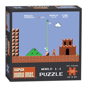 USAopoly (PZ005-488) - "Super Mario Bros. World 1-1" - 550 brikker puslespil