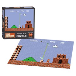 USAopoly (PZ005-488) - "Super Mario Bros. World 1-1" - 550 brikker puslespil