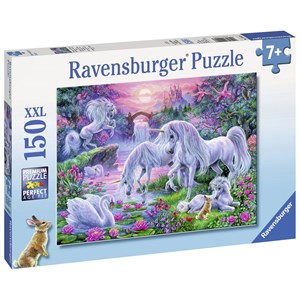 Ravensburger (10021) - "Unicorns in the Sunset Glow" - 150 brikker puslespil
