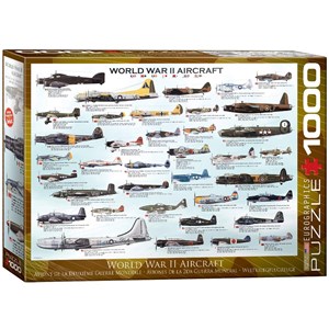 Eurographics (6000-0075) - "World War II Aircraft" - 1000 brikker puslespil
