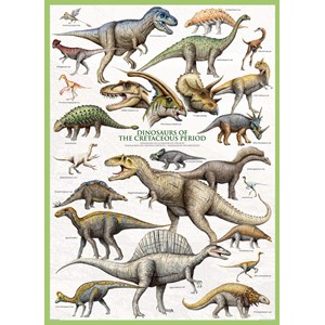 Eurographics (6000-0098) - "Dinosaurs Cretaceous" - 1000 brikker puslespil