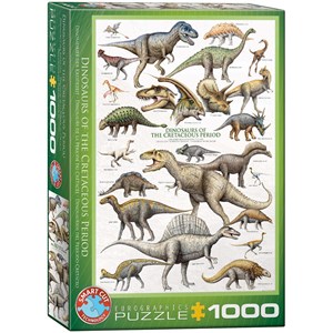 Eurographics (6000-0098) - "Dinosaurs Cretaceous" - 1000 brikker puslespil