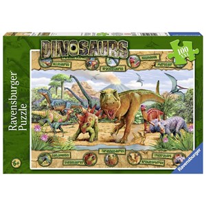 Ravensburger (10609) - "Dinosaurs" - 100 brikker puslespil