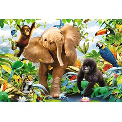 Ravensburger (05347) - Howard Robinson: "Jungle Juniors" - 24 brikker puslespil
