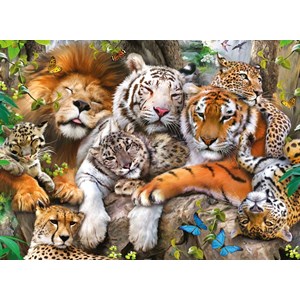 Ravensburger (12721) - "Big Cat Nap" - 200 brikker puslespil