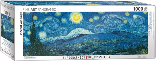 Eurographics (6010-5309) - Vincent van Gogh: "Starry Night Panorama" - 1000 brikker puslespil