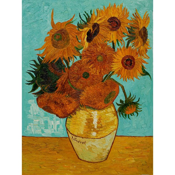 Piatnik (561740) - Vincent van Gogh: "Sunflowers" - 1000 brikker puslespil