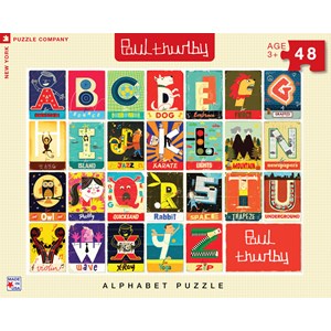 New York Puzzle Co (PT1303) - Paul Thurby: "Alphabet" - 48 brikker puslespil