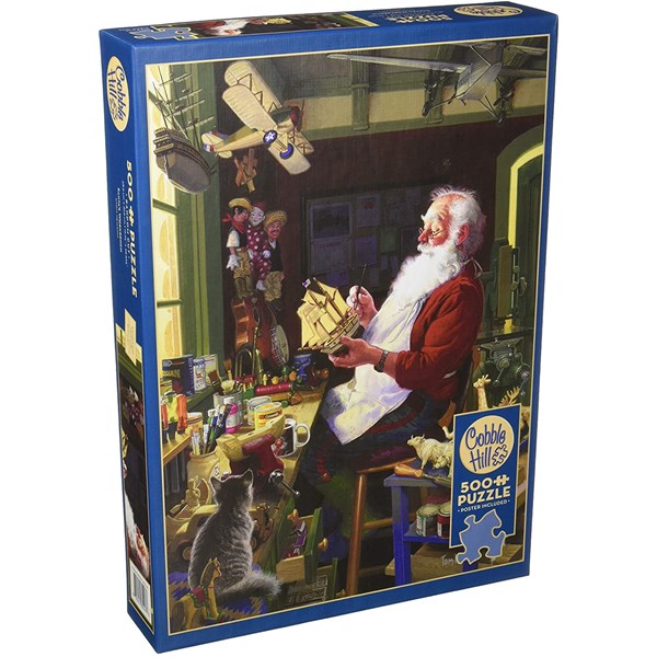 Cobble Hill (85043) - "Santa's Workbench" - 500 brikker puslespil