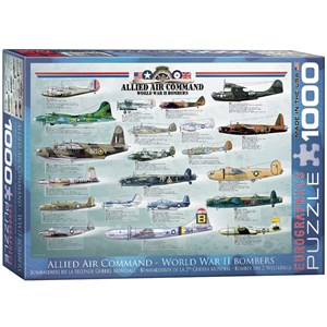 Eurographics (6000-0378) - "Allied Air Command WWII Bombers" - 1000 brikker puslespil