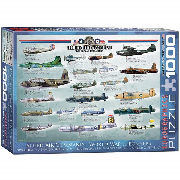 Eurographics (6000-0378) - "Allied Air Command WWII Bombers" - 1000 brikker puslespil