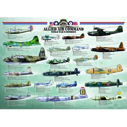 Eurographics (6000-0378) - "Allied Air Command WWII Bombers" - 1000 brikker puslespil