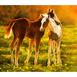 SunsOut (39506) - "Backlit Foals" - 550 brikker puslespil