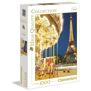 Clementoni (39228) - "Le Carousel, Paris" - 1000 brikker puslespil