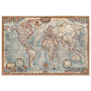 Educa (14827) - "Verdenskort" - 4000 brikker puslespil
