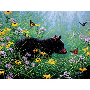 SunsOut (69601) - Abraham Hunter: "Black Bear and Butterfly" - 500 brikker puslespil