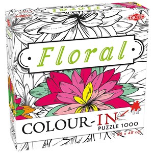 Tactic (54205) - "Colour in Floral" - 1000 brikker puslespil
