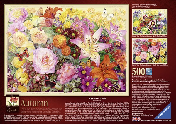 Ravensburger (14692) - "The Cottage Garden No 3, Autumn" - 500 brikker puslespil