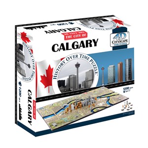 4D Cityscape (40056) - "Calgary, Canada" - 1200 brikker puslespil