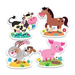 Trefl (360523) - "Farm Animals" - 2 3 4 5 brikker puslespil